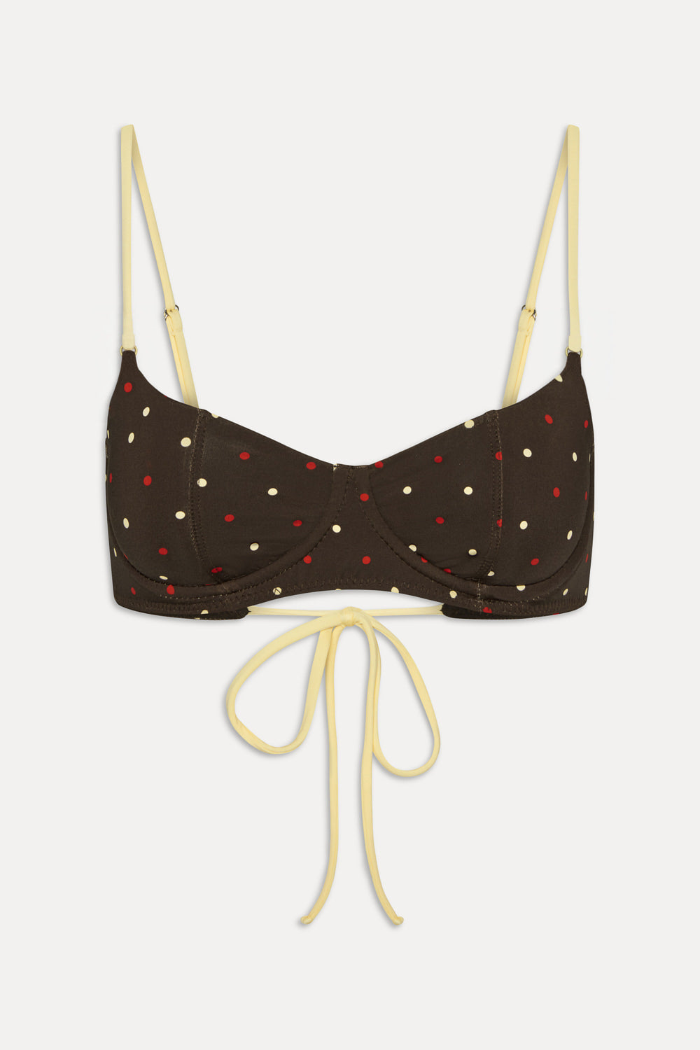Cola Satin Underwire Bikini Top - Honey Bug | Frankies Bikinis