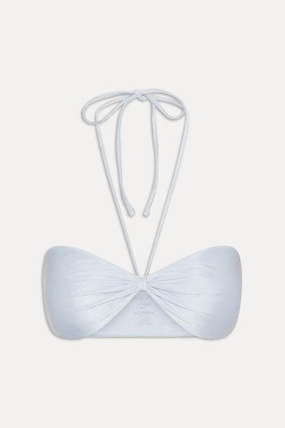 Rumi Satin Bandeau Bikini Top - Frosting | Frankies Bikinis