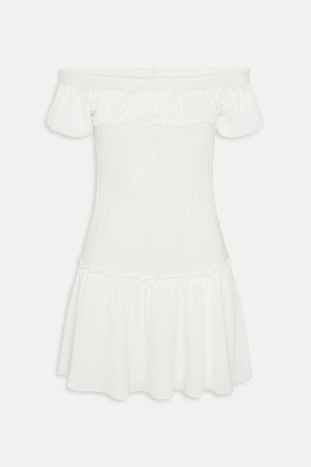 Aura Off The Shoulder Mini Dress - Coconut Cream | Frankies Bikinis
