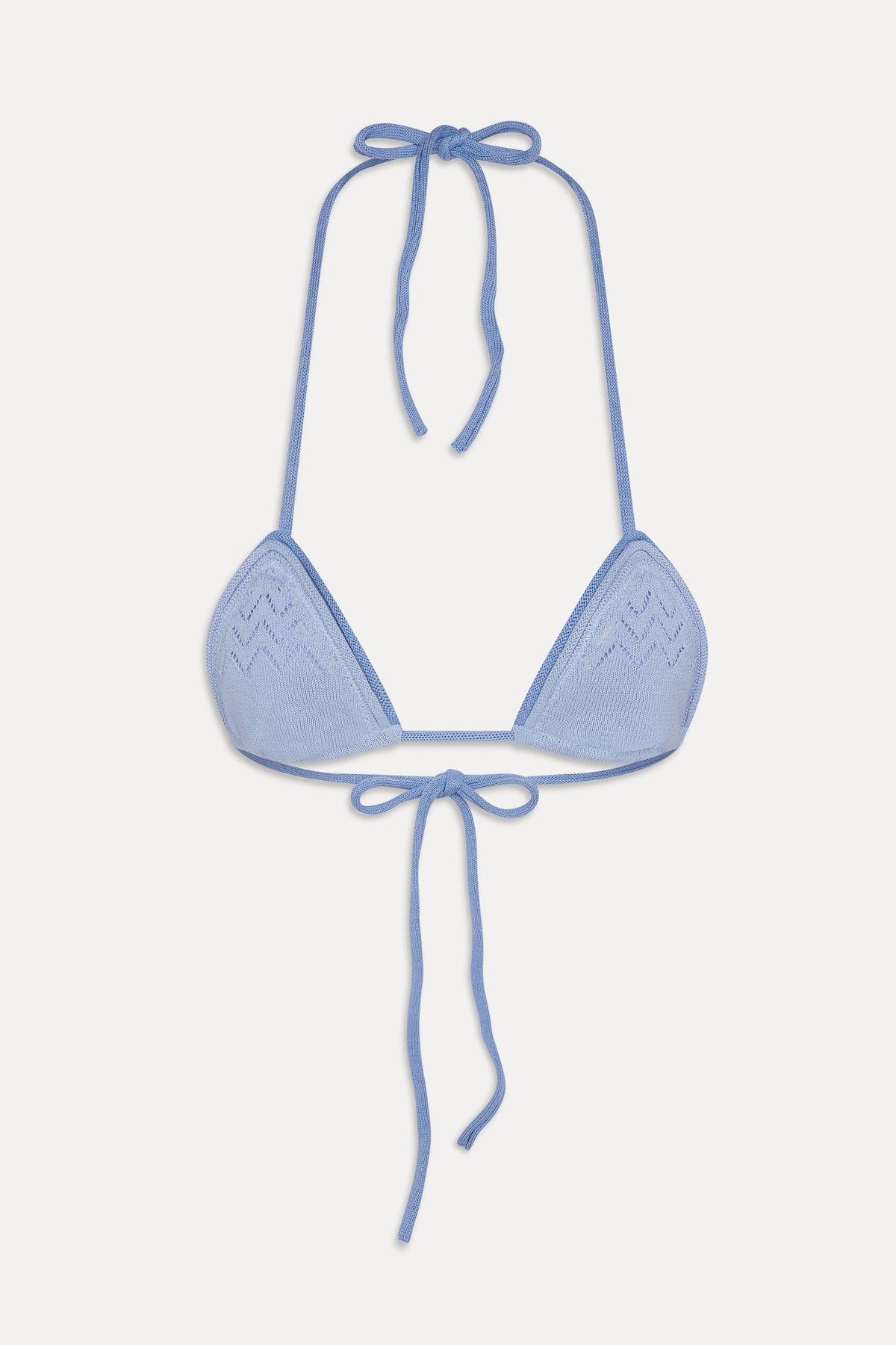 Tide Knit Triangle Bikini Top - Malibu Tide | Frankies Bikinis