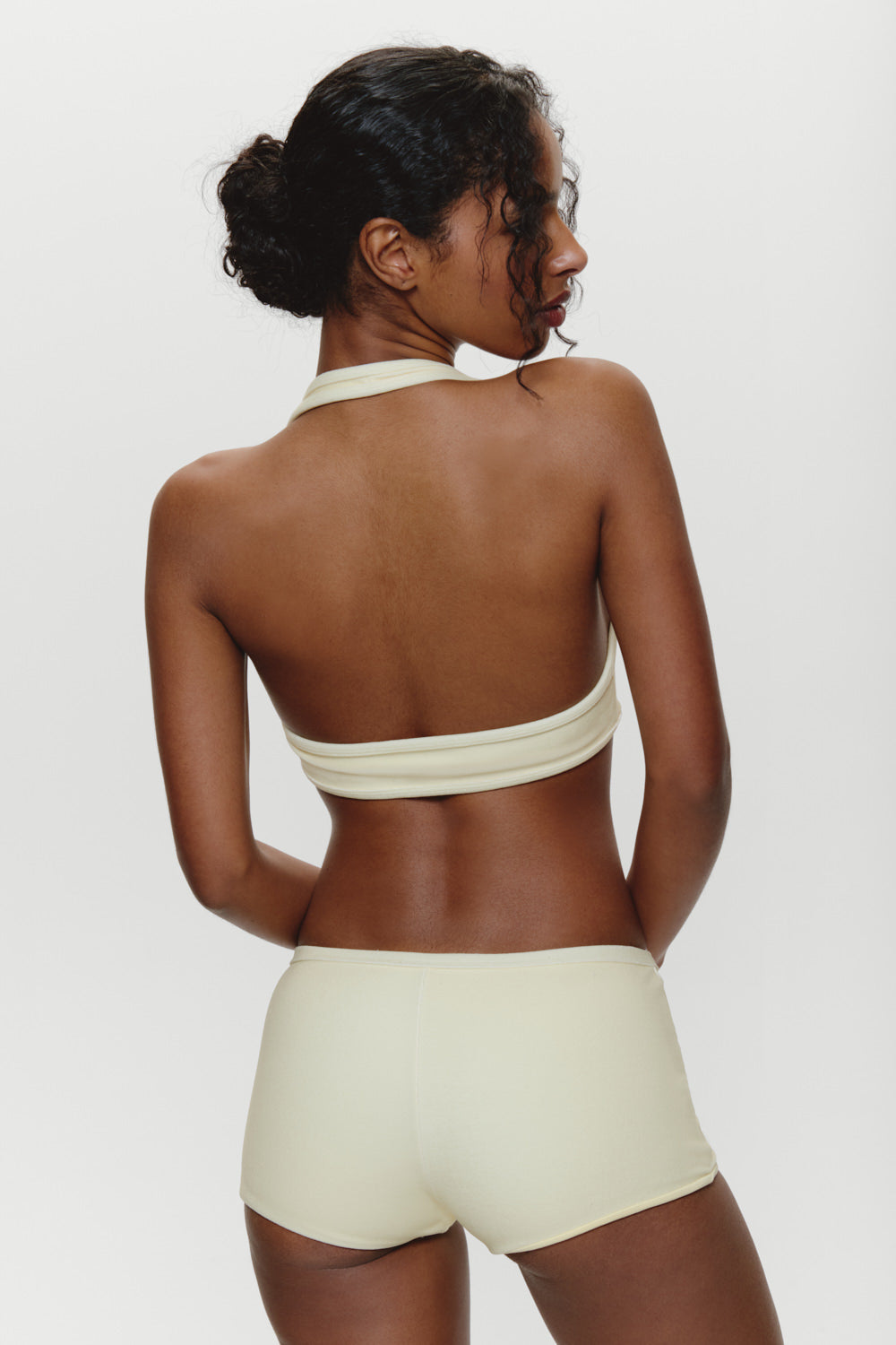 Caster Terry Cheeky Boy Shorts - Lemon | Frankies Bikinis