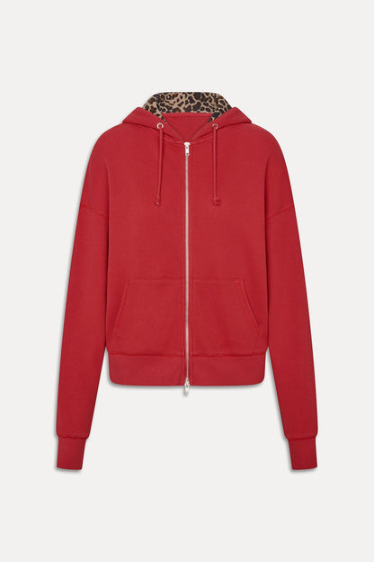 Weekend Zip Up Hoodie - Strawberry Red | Frankies Bikinis