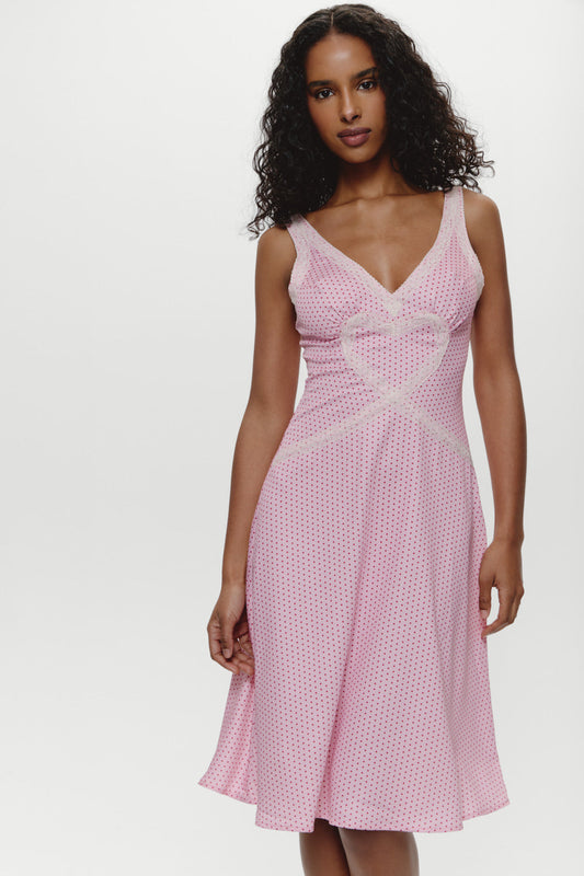 Memory Lane Satin Midi Dress - Love Drop | Frankies Bikinis