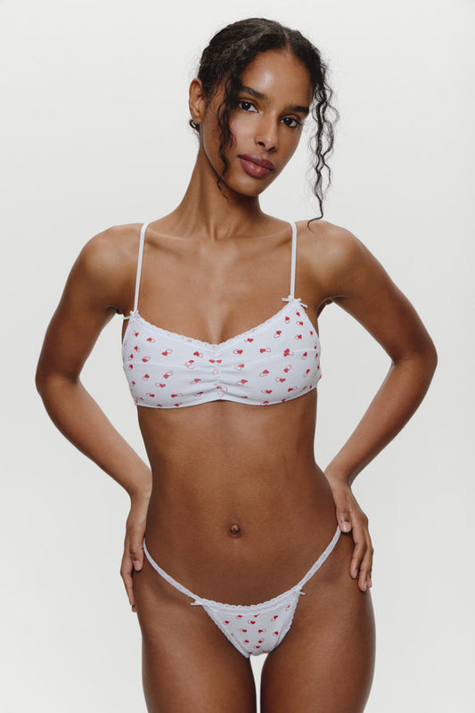 Lulu Cotton Bralette - Sunday Love | Frankies Bikinis