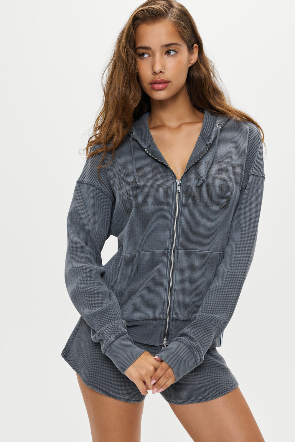 Weekend Thermal Hoodie - Shadow Blue | Frankies Bikinis