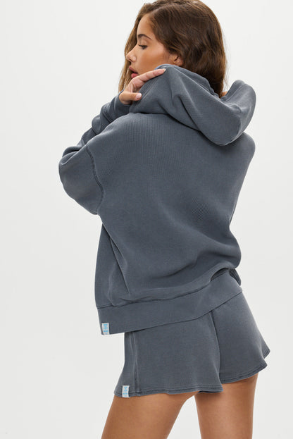 Weekend Thermal Hoodie - Shadow Blue | Frankies Bikinis
