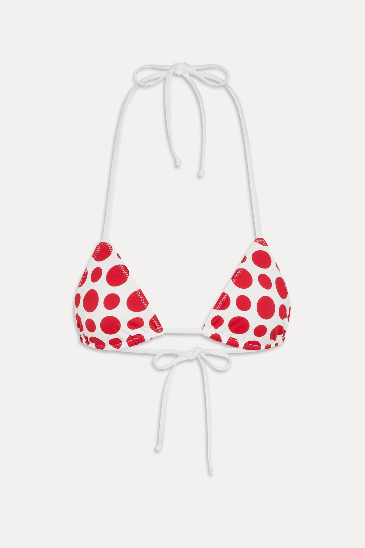 Nick Triangle Halter Bikini Top - Red Dottie | Frankies Bikinis