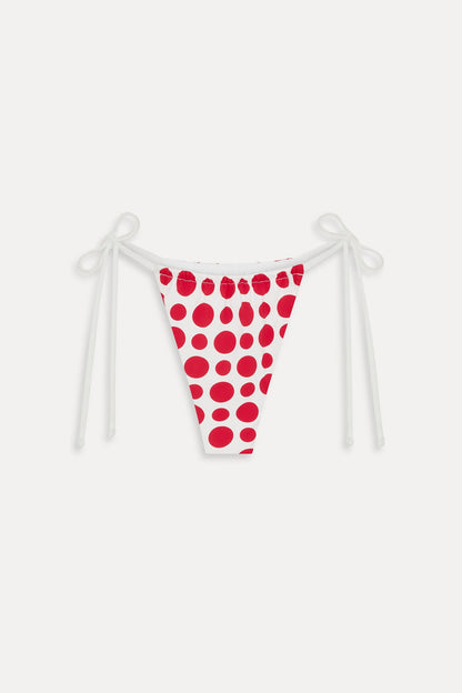 Tia Skimpy String Bikini Bottom - Red Dottie | Frankies Bikinis