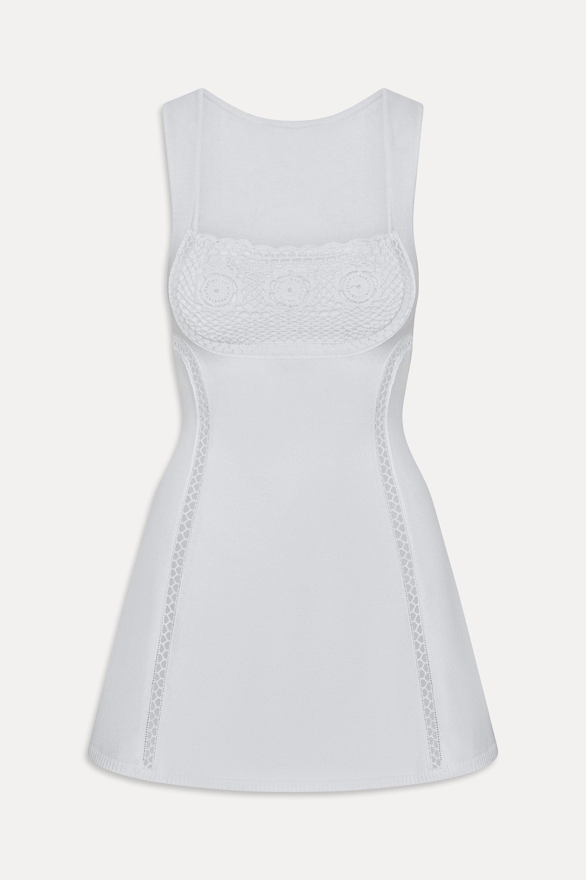 Ellie Knit Mini Dress - Optic White | Frankies Bikinis