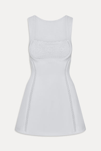 Ellie Knit Mini Dress - Optic White | Frankies Bikinis