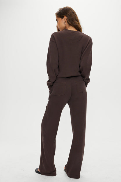 Emma Thermal Low Rise Pants - Walnut | Frankies Bikinis