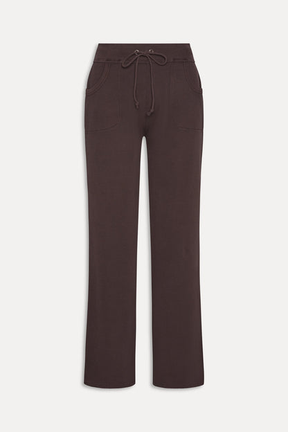 Emma Thermal Low Rise Pants - Walnut | Frankies Bikinis