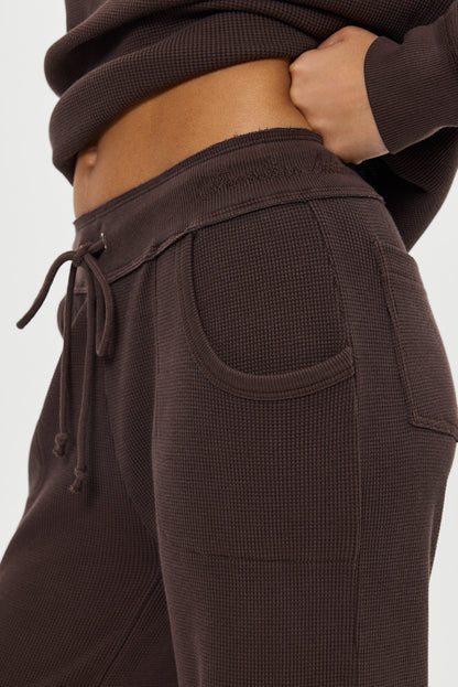 Emma Thermal Low Rise Pants - Walnut | Frankies Bikinis