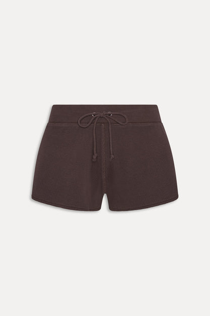Noah Thermal Mini Shorts - Walnut | Frankies Bikinis