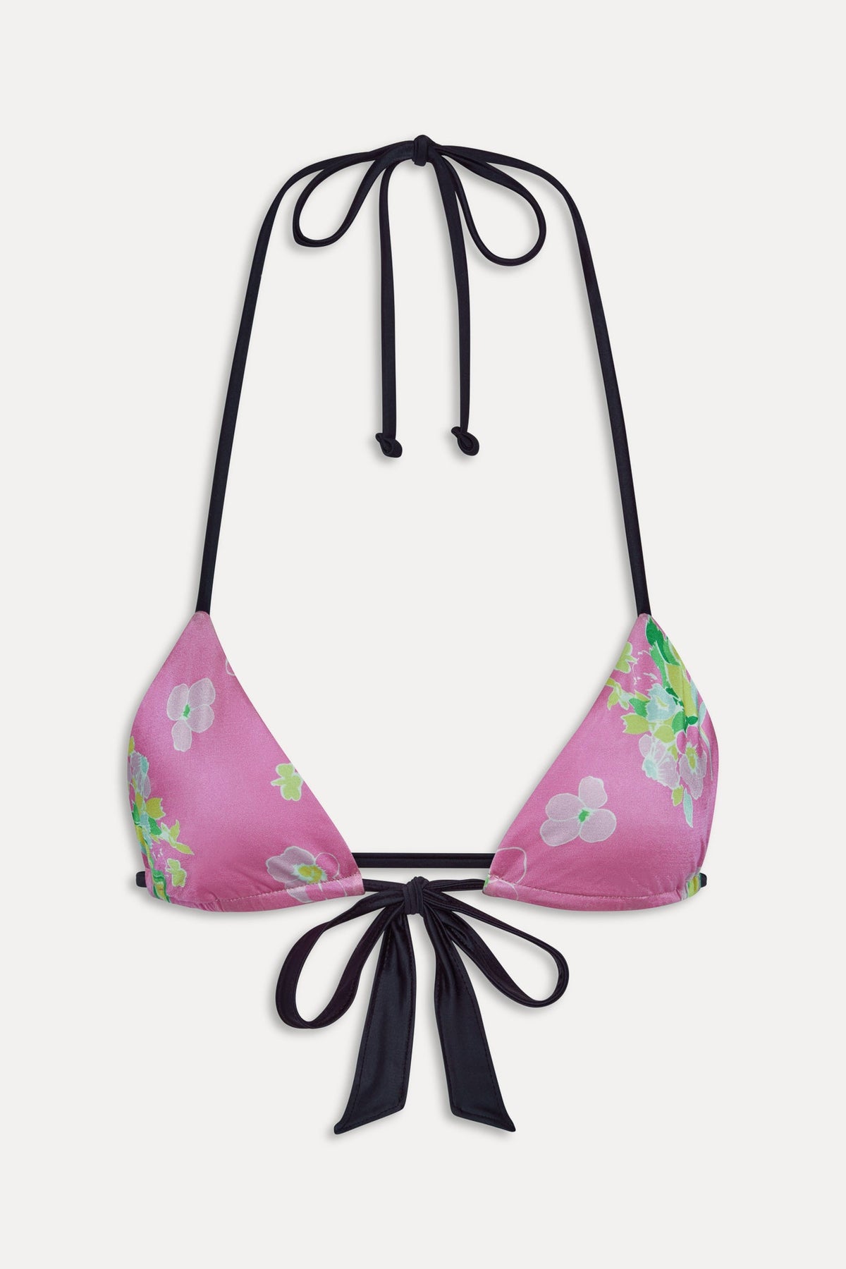 Coastal Micro Triangle Bikini Top - Midnight Blossom | Frankies Bikinis