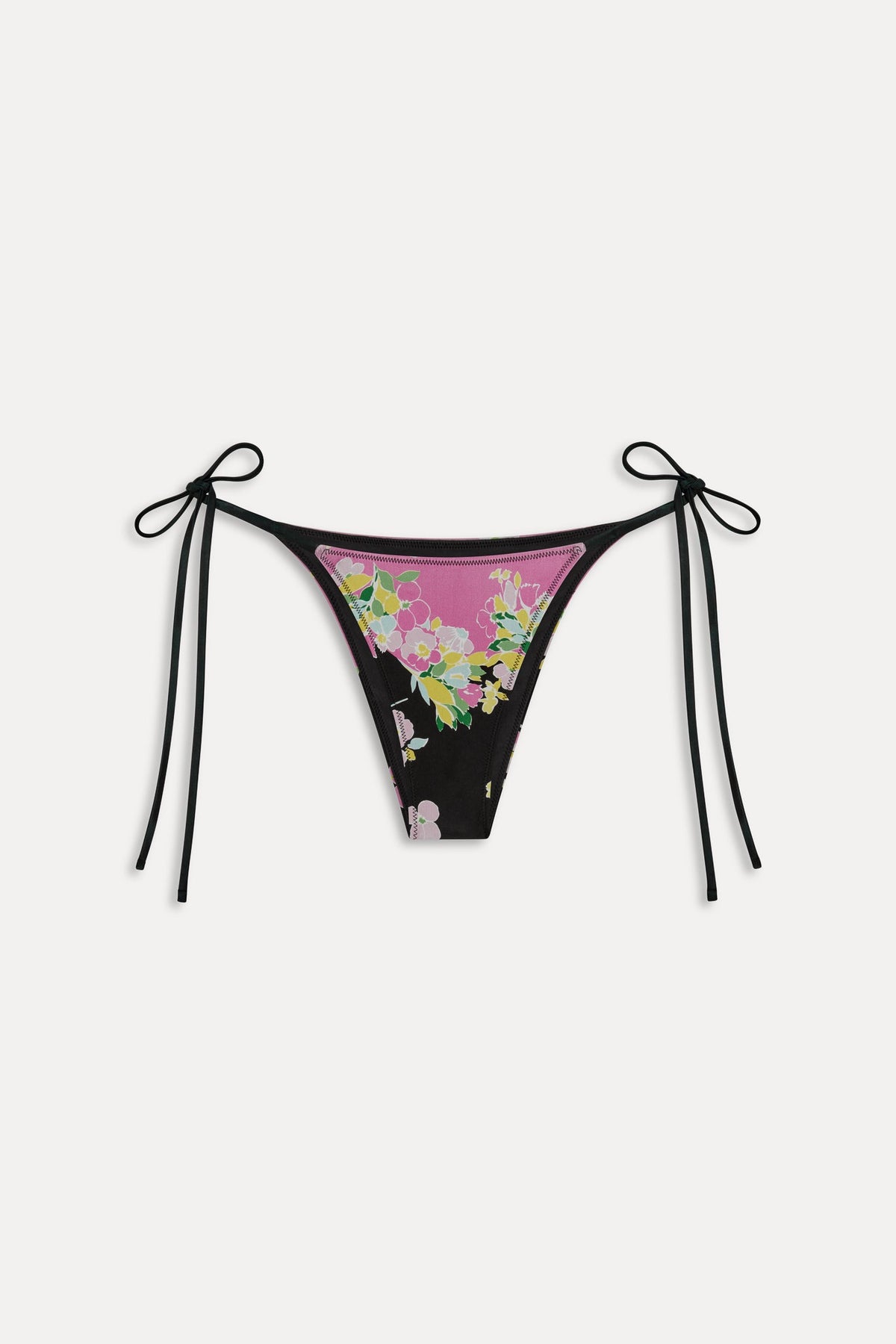 Mackenzie Cheeky String Bikini Bottom - Midnight Blossom | Frankies Bikinis