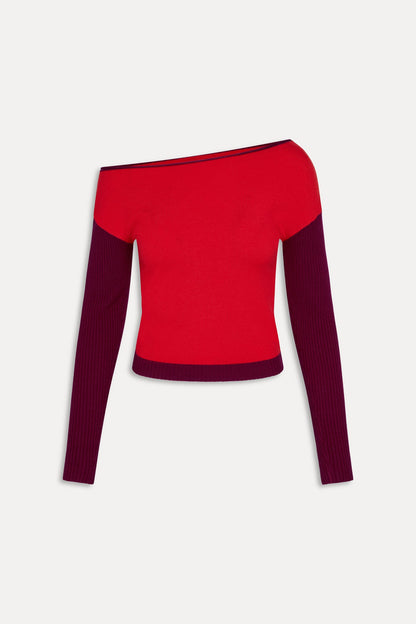 Vail Off The Shoulder Knit Shirt - Ember | Frankies Bikinis