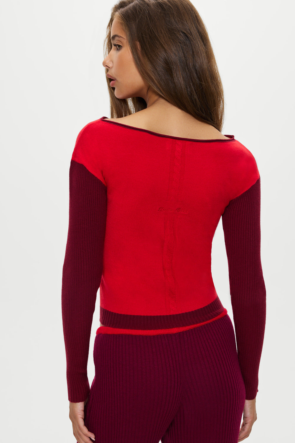 Vail Off The Shoulder Knit Shirt - Ember | Frankies Bikinis
