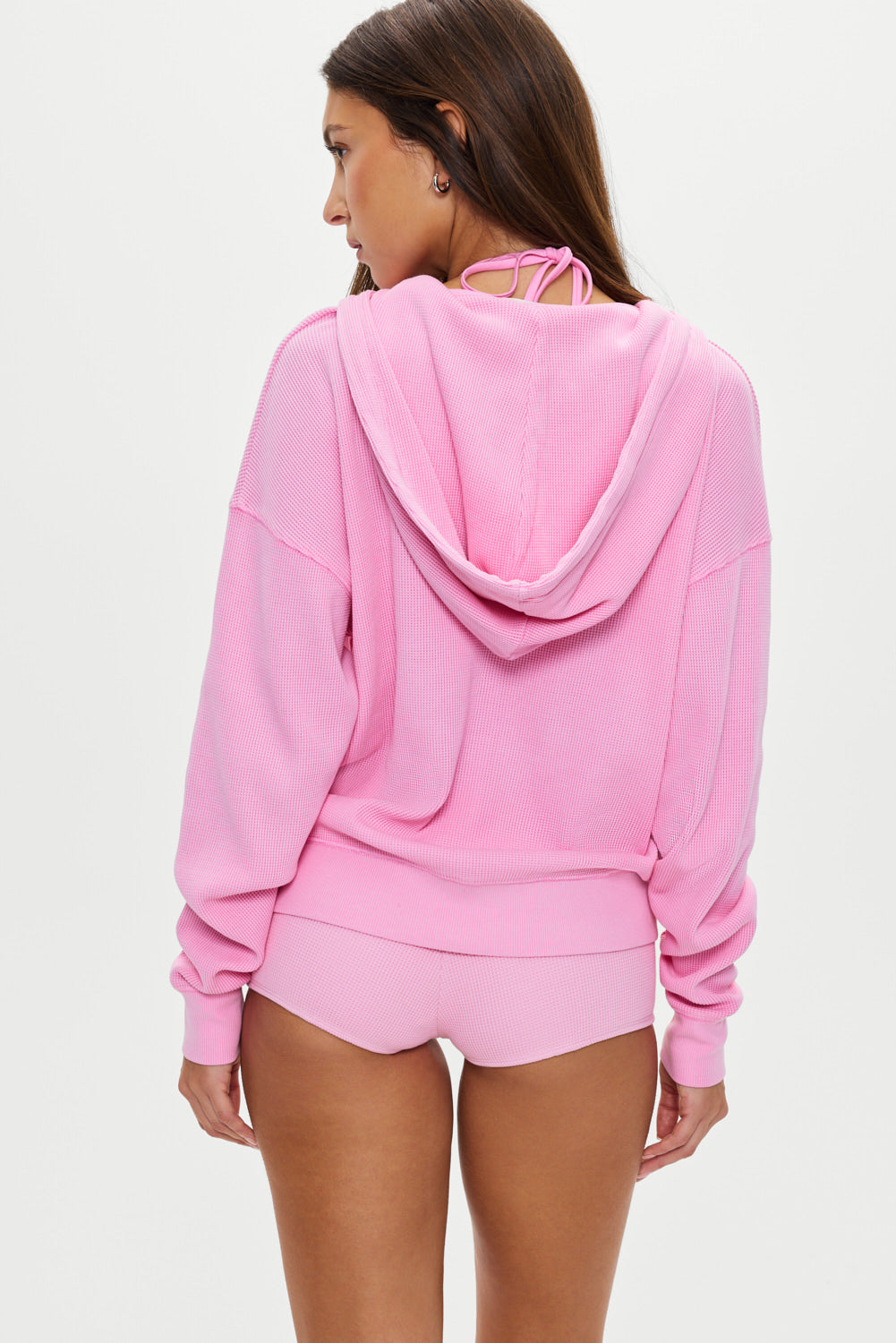 Weekend Thermal Hoodie - Blush | Frankies Bikinis