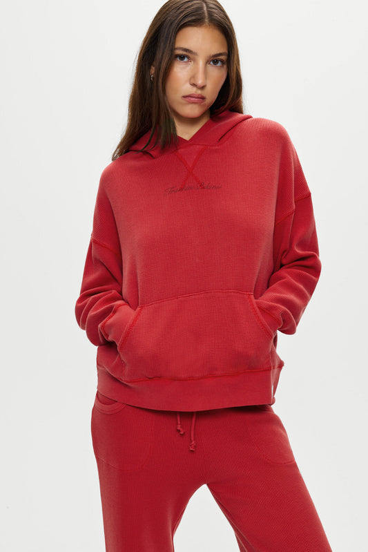 Haven Thermal Hoodie - Strawberry Red | Frankies Bikinis