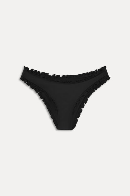 Charlotte Cheeky Bikini Bottom - Black | Frankies Bikinis