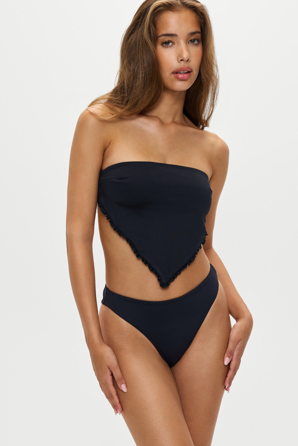 Harley Bandeau Bikini Top - Black | Frankies Bikinis