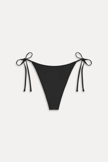 Romeo Cheeky String Bikini Bottom - Black | Frankies Bikinis