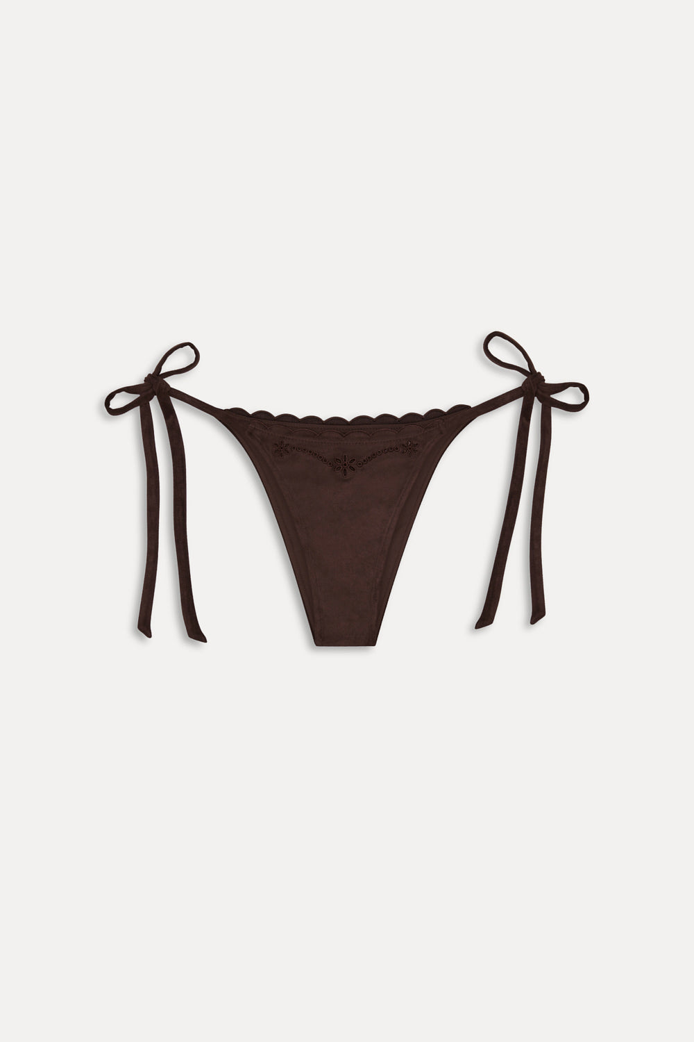 Mackenzie Suede String Bikini Bottom - Desert Suede | Frankies Bikinis