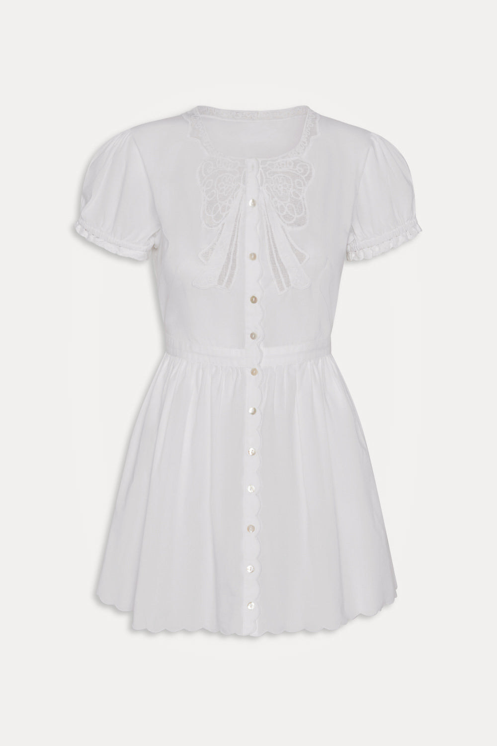 Ivy Cotton Mini Dress - White | Frankies Bikinis