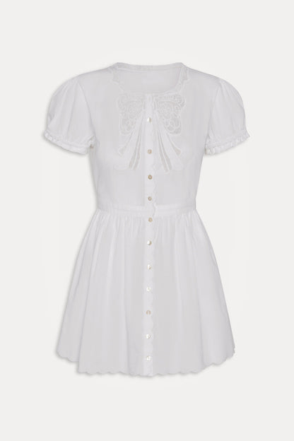 Ivy Cotton Mini Dress - White | Frankies Bikinis