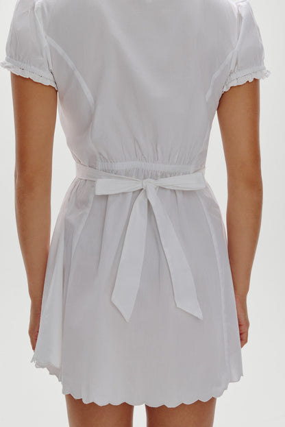 Ivy Cotton Mini Dress - White | Frankies Bikinis