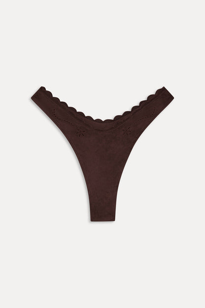 Full Moon Suede Bikini Bottom - Desert Suede | Frankies Bikinis