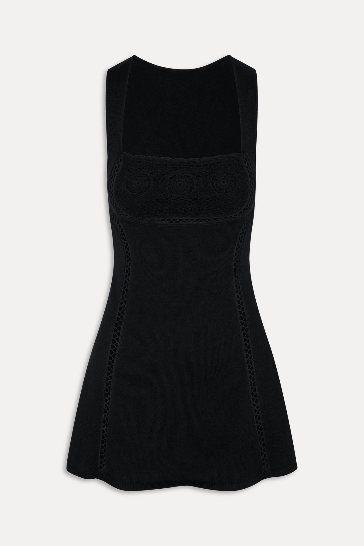 Ellie Knit Mini Dress - Black | Frankies Bikinis