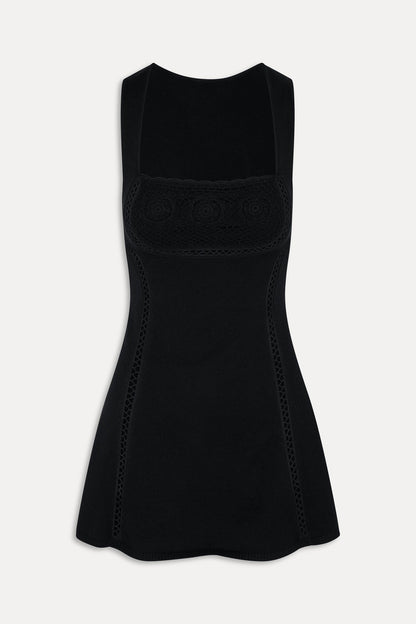 Ellie Knit Mini Dress - Black | Frankies Bikinis