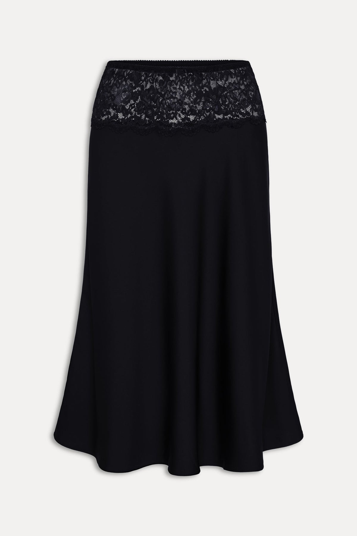 Harper Satin Midi Skirt - Black | Frankies Bikinis