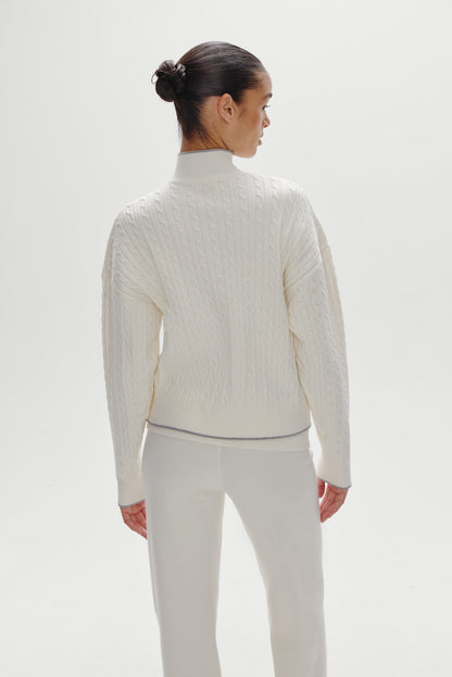 Bea Cloud Knit Zip Up Sweater - Honeymoon | Frankies Bikinis