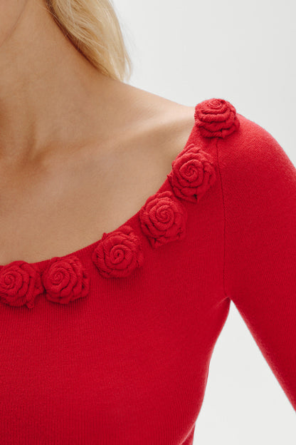 Rose Boat Neck Shirt - Heartstrings | Frankies Bikinis