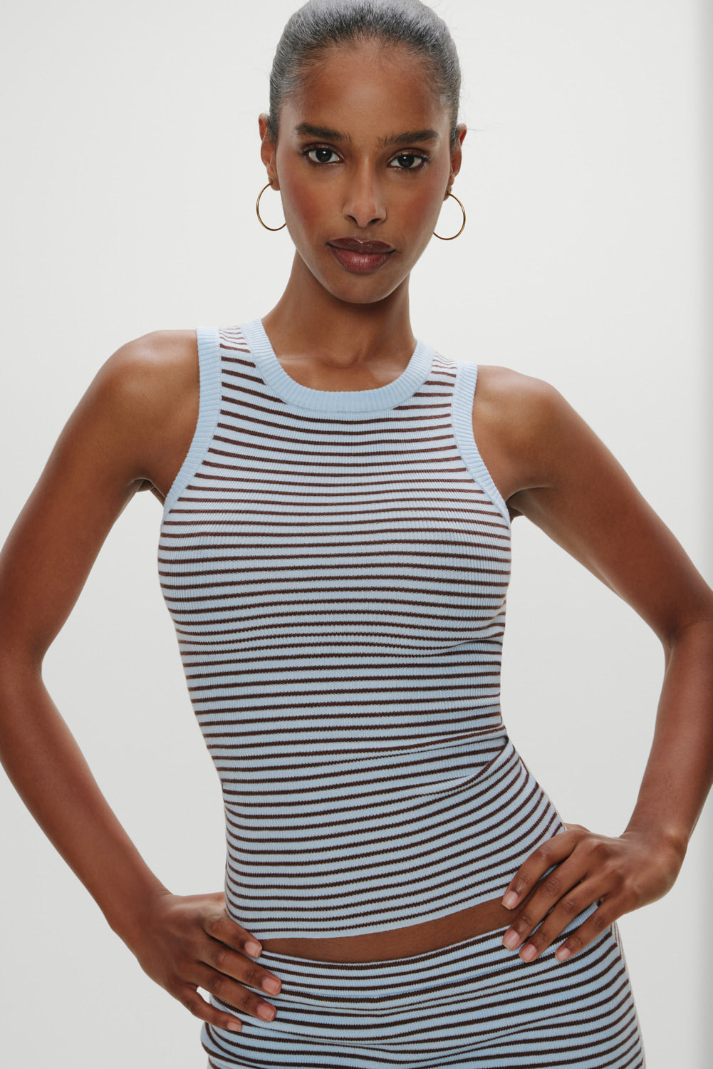 Cuddle Knit Tank Top - Montauk Stripe | Frankies Bikinis