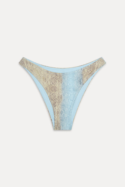 Dove Satin Bikini Bottom - Blue Python | Frankies Bikinis