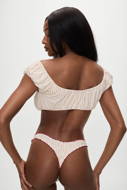 x BELLA HADID Angel Bikini Top - Strawberry Polka Dot | Frankies Bikinis