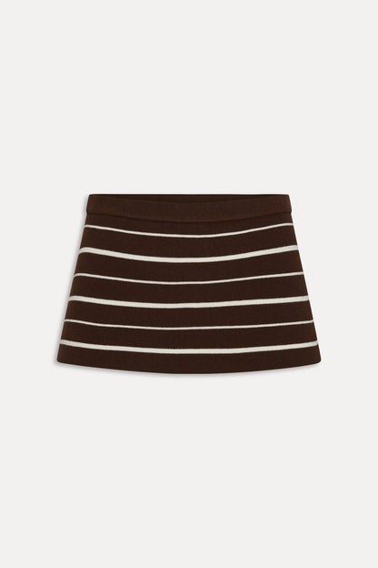 Marialla Knit Mini Skort - Amber Stripe | Frankies Bikinis