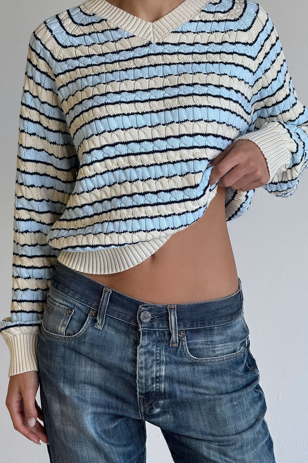 Piper Cotton Knit Sweater - Lighthouse | Frankies Bikinis