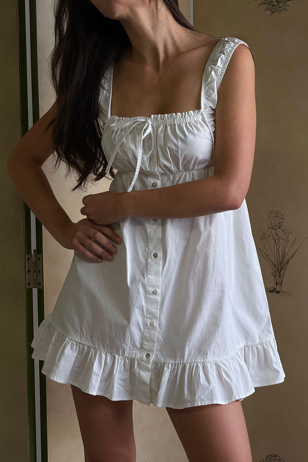 Marilyn Babydoll Dress - White | Frankies Bikinis