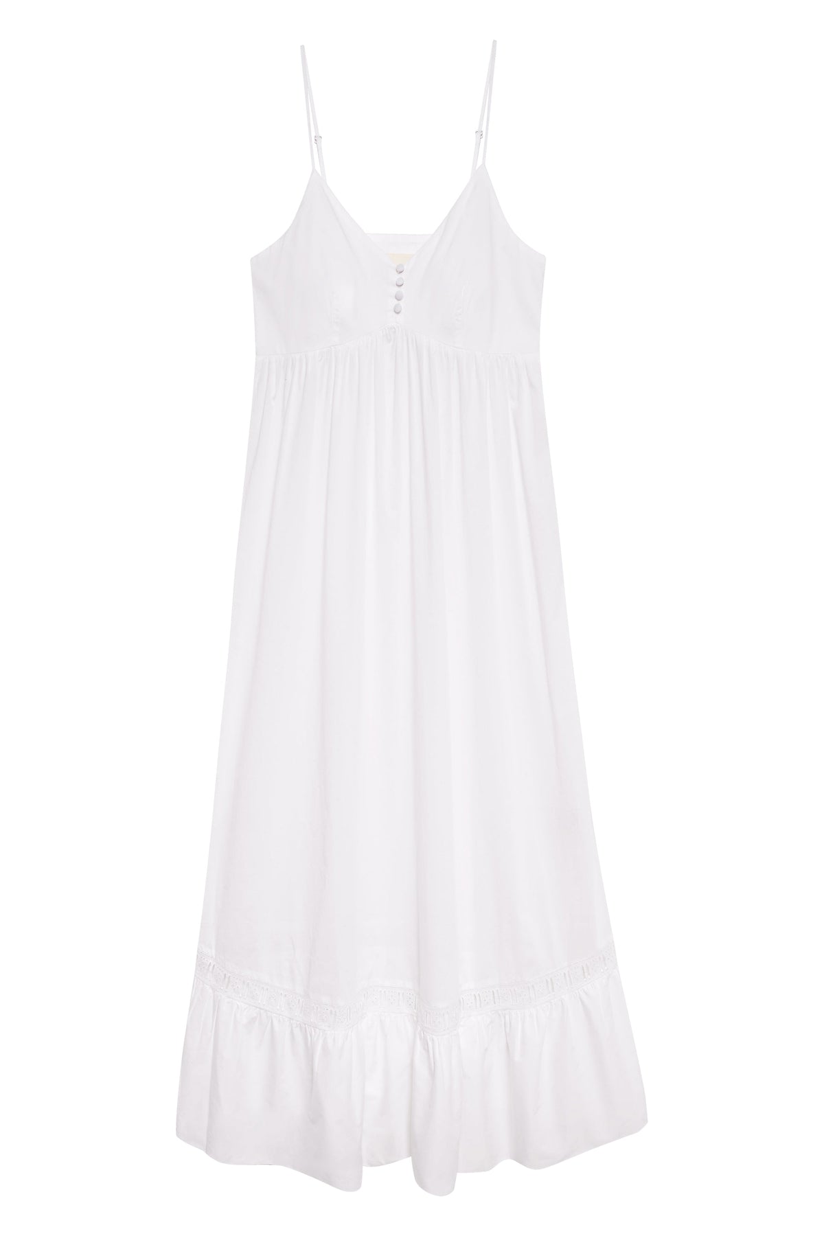 Airy Poplin Midi Dress - White | Frankies Bikinis