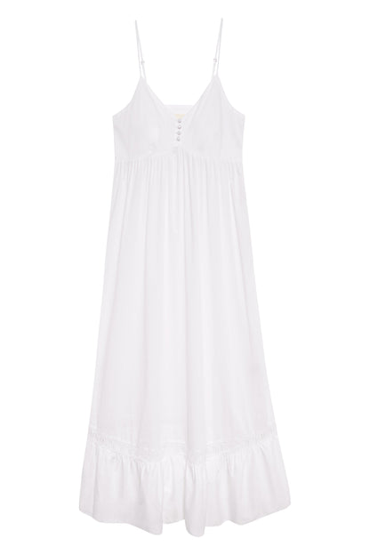 Airy Poplin Midi Dress - White | Frankies Bikinis