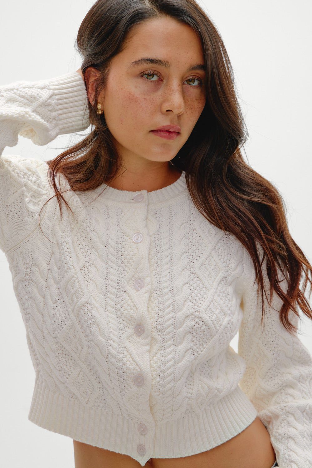 Marley Button Up Knit Cardigan - Honeymoon | Frankies Bikinis