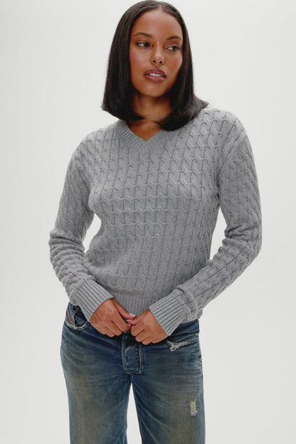 Prince Cable Knit Sweater - Cloud Cover | Frankies Bikinis
