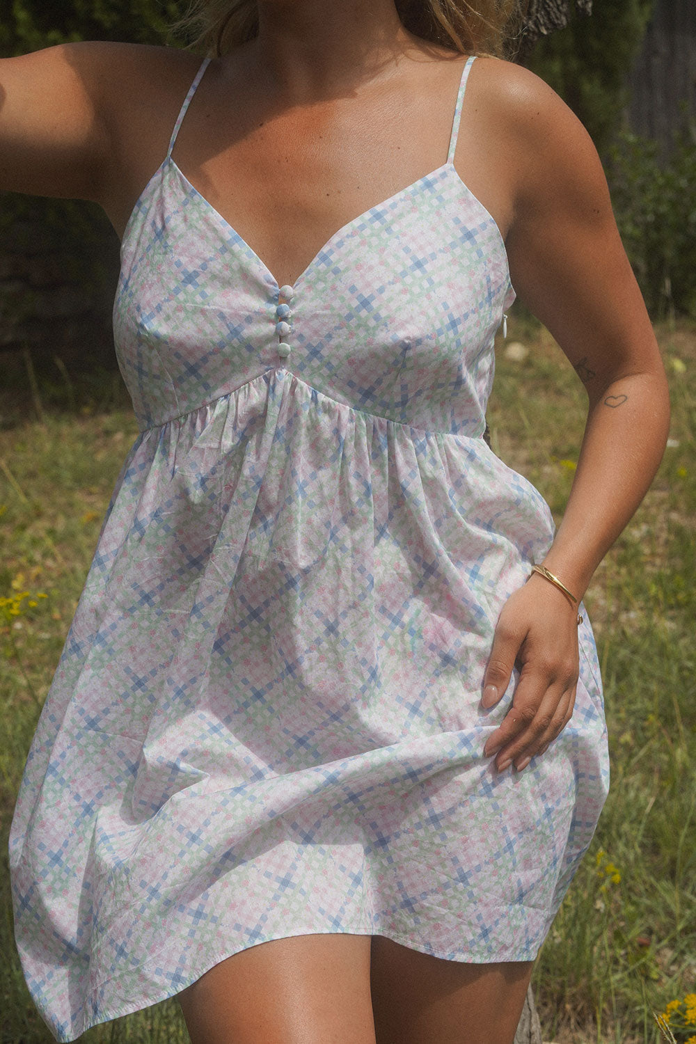 Airy Poplin Mini Dress - Cottage Meadow | Frankies Bikinis