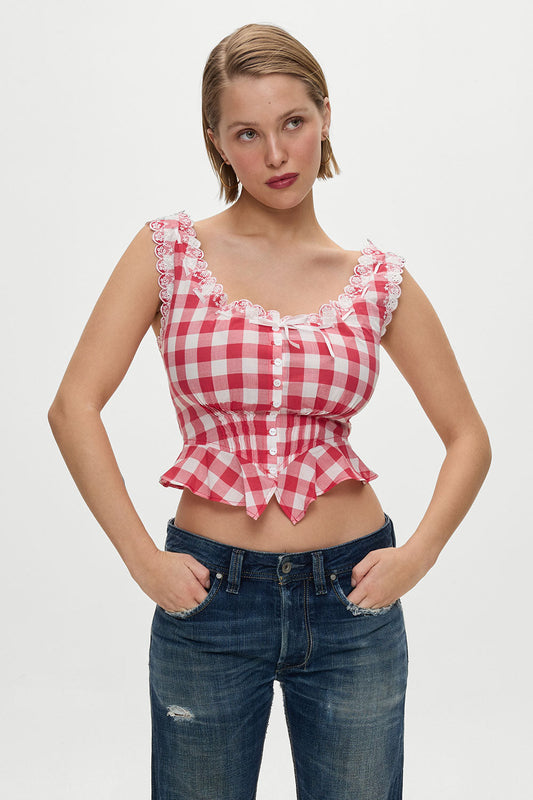 x BELLA HADID Fleetwood Top - Malibu Picnic | Frankies Bikinis