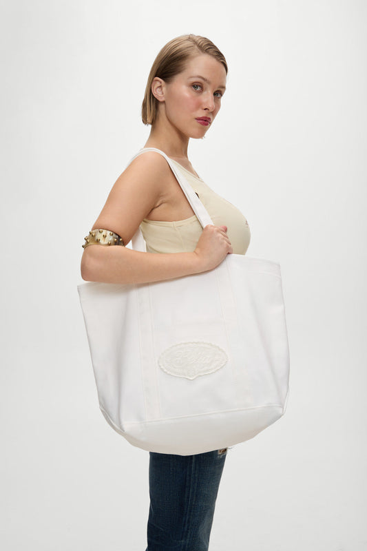 x BELLA HADID Southwest Weekender Bag - White | Frankies Bikinis